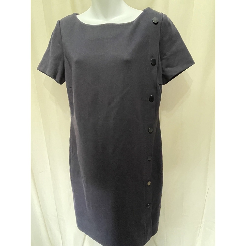 TORY BURCH  Navy Blue Dress  Buttons Size M